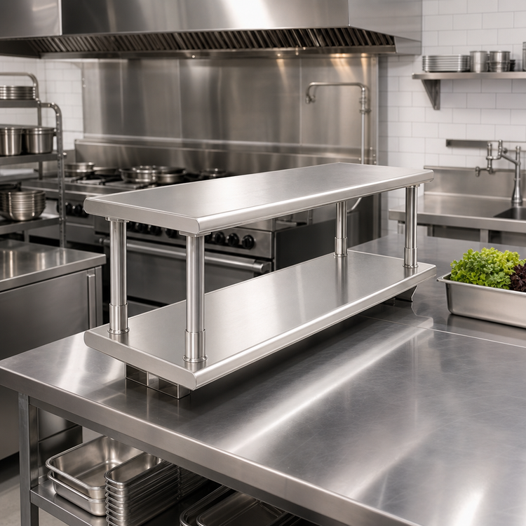 Product image #2 for Stainless Steel Pass-Thru Shelf with Overshelf