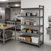 Thumbnail image #2 for Cambro Camshelving Basics Plus 4-Tier Polymer Shelving Add-On Unit, 21 x 48 x 84 Inches, Brushed Graphite