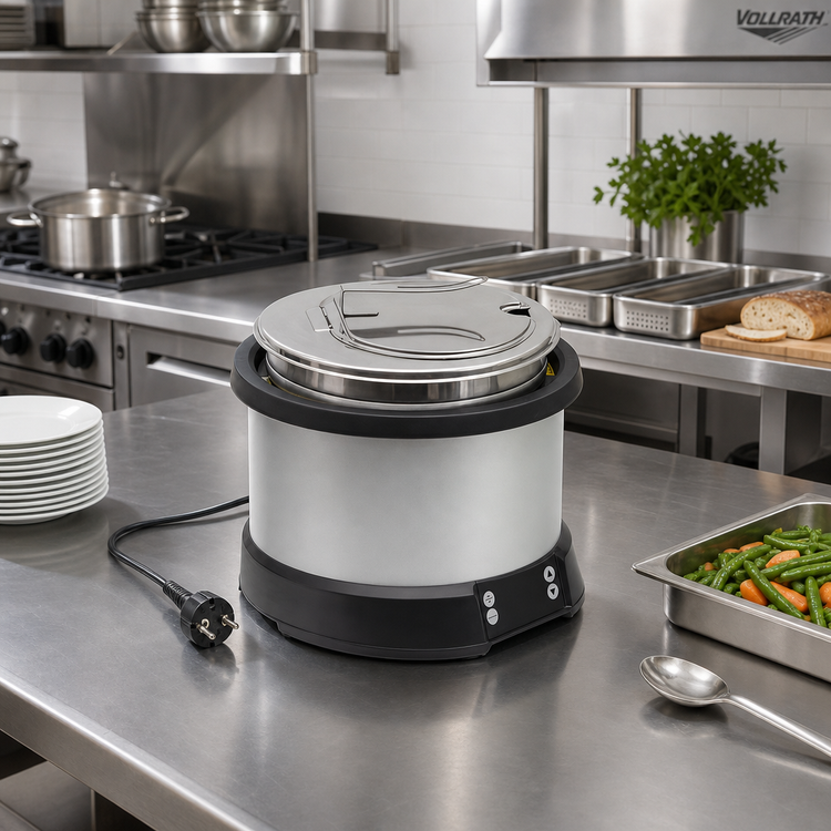 Product image #3 for Vollrath Mirage® 11 Quart Dry-Use Induction Countertop Rethermalizer, Silver, 230V Schuko Plug