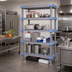 Thumbnail image #2 for Millenia 72-Inch W x 21-Inch D x 86-Inch H 5-Shelf Solid Polymer Stationary Starter Shelving Unit, Gray