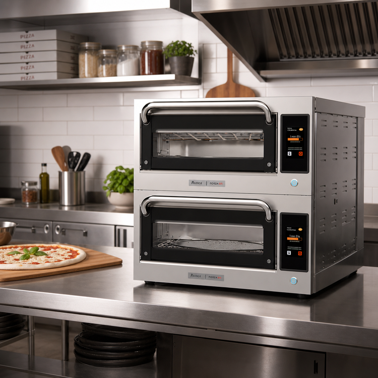 Product image #3 for Forza STi Double-Stacked Ventless Countertop Electric Pizza Oven, 16-Inch Capacity