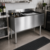 Thumbnail image #2 for CHOICE 42-Inch Underbar Combo Ice Bin/Cocktail Unit with Left 6-Bottle Storage