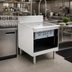 Thumbnail image #2 for Eagle 1800 Series 18-Inch Underbar Glass Rack Storage Unit with Recessed Worktop and Open Front Cabinet Base