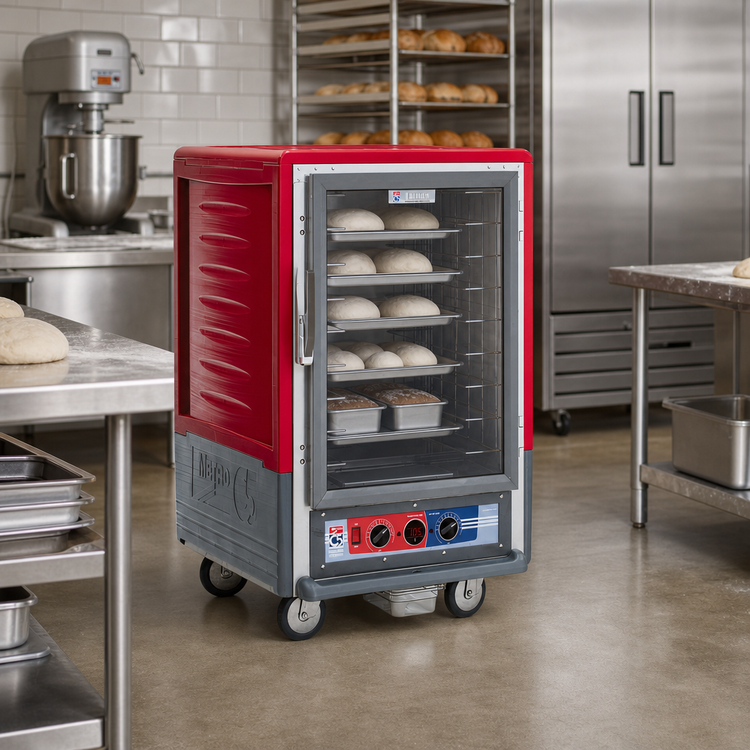 Product image #2 for Metro C5 3 Series Mobile Half-Height Moisture Heated Holding & Proofing Cabinet with Clear Polycarbonate Door