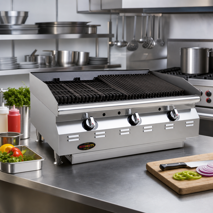 Product image #2 for Eagle RedHots Chef Line 24-Inch Natural Gas Countertop Charbroiler