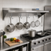 Thumbnail image #2 for BK Resources Economy Wall-Mount Stainless Steel Pot Rack Overshelf, 84 x 12 Inches