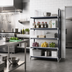 Thumbnail image #2 for Cambro Camshelving Elements XTRA 21-Inch Deep x 24-Inch Wide x 84-Inch High 5-Shelf Stationary Add-On Polymer Shelving Unit, Vented & Solid, Speckled Gray