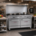 Thumbnail image #2 for Southbend Ultimate 60-Inch Commercial Gas Range with 9 Open Burners and 2 Convection Ovens