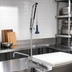 Thumbnail image #2 for T&S Brass EverSteel DuraPull 8-Inch Center Deck Mount Workboard Add-On Faucet Pre-Rinse Unit with 12-Inch Swing Nozzle
