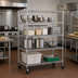 Thumbnail image #2 for Metro Super Erecta Wire Stem Caster Cart, 4-Shelf, 60 x 24 x 69 Inches, Chrome, Polyurethane Casters