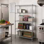 Thumbnail image #2 for Metro Super Erecta N316BR Stationary Starter Wire Shelving Unit, 24"W x 18"D x 63"H, 4 Shelves, Zinc Finish