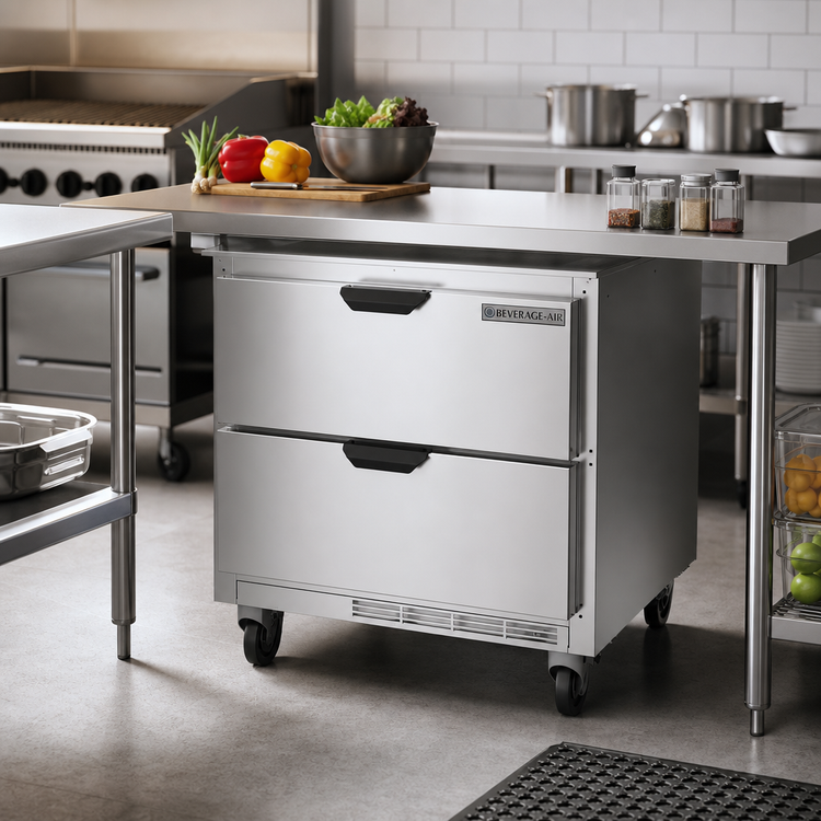 Product image #2 for Beverage-Air 32-Inch 1-Section Undercounter Drawer Refrigerator, 7.2 Cu. Ft., Stainless Steel