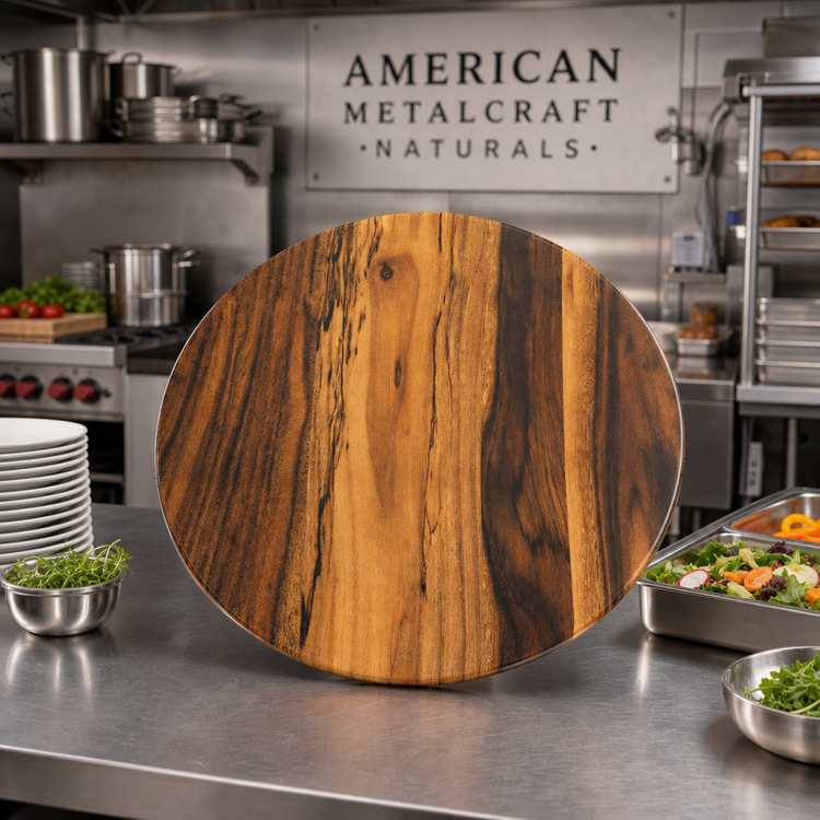 Product image #2 for American Metalcraft Naturals 17-1/4 Inch Round Melamine Serving Board, Acacia Pattern