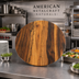 Thumbnail image #2 for American Metalcraft Naturals 17-1/4 Inch Round Melamine Serving Board, Acacia Pattern