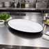 Thumbnail image #3 for American Metalcraft 18 x 12 Inch Oval Black/White Melamine Platter