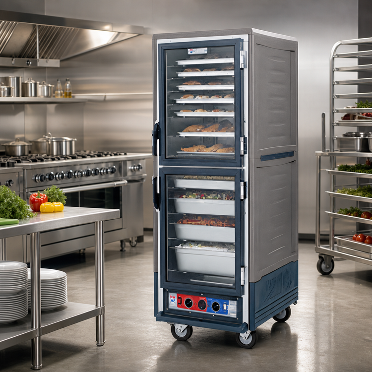 Product image #2 for Metro C5 3 Series Full-Height Mobile Heated Holding Cabinet with Gray Insulation Armour and Dutch Clear Doors