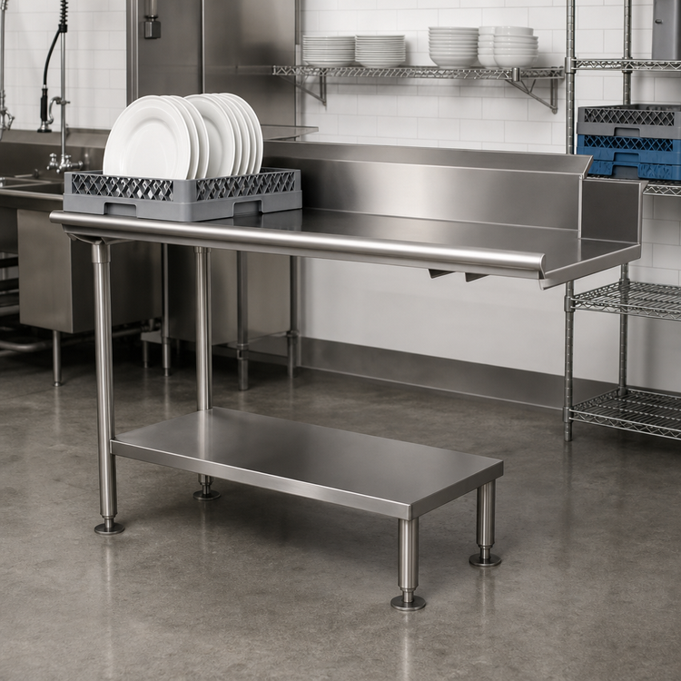 Product image #2 for John Boos 300 Series Stainless Steel Dishtable Undershelf, 29-5/8" W x 24-1/8" D