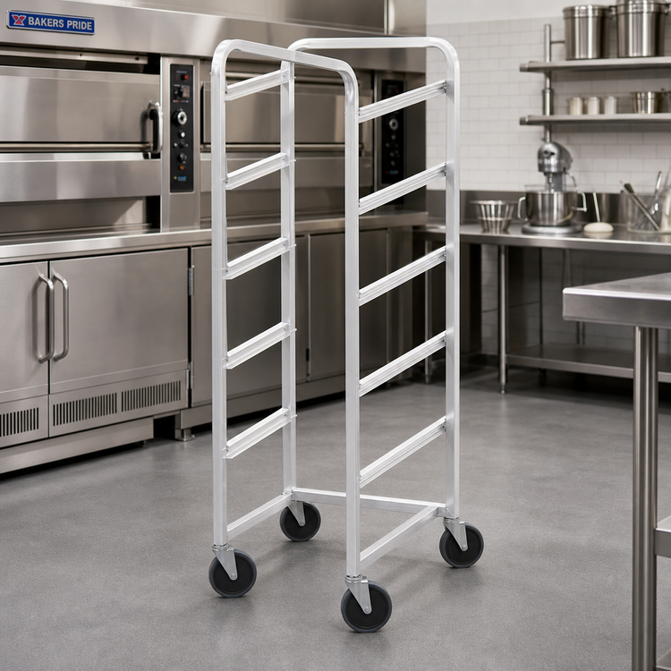 Product image #2 for Full-Height Open-Side Aluminum Lug Cart with Slides, 4-Lug Capacity