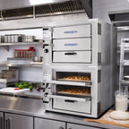 Thumbnail image #2 for Bakers Pride HearthBake Series GP52 Countertop Double-Deck Gas Pizza/Bake Oven with Cordierite Decks, 80,000 BTU