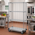 Thumbnail image #2 for Quantum Mobile Enclosure Cart with 4 Shelves, 48-Inch W x 24-Inch D x 81-Inch H, Chrome Plated Finish