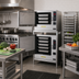 Thumbnail image #2 for SteamChef Double-Stacked Boilerless Electric Convection Steamer with Stand, 3- and 6-Pan Compartments