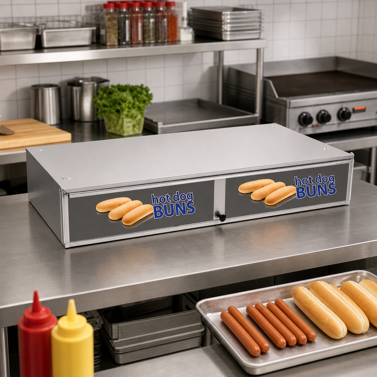 Product image #2 for Nemco 8036-SBB Stainless Steel Bun Box with Polycarbonate Hinged Doors