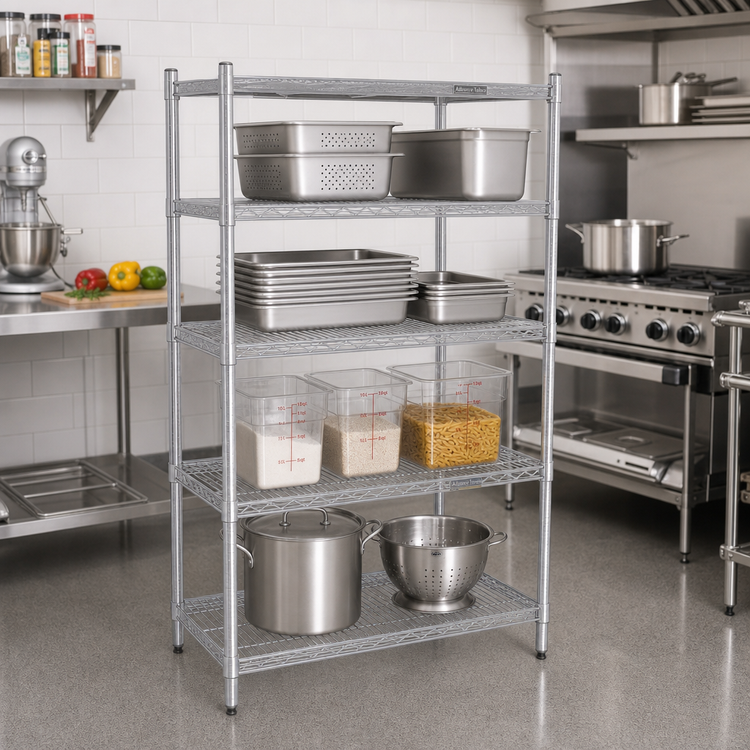 Product image #2 for Advance Tabco Special Value Series 30"W x 21"D Heavy Duty Chrome Plated Wire Shelf