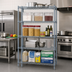 Thumbnail image #2 for Quantum Gray Epoxy Wire Shelving Starter Kit, 42 x 18 x 74 Inches, 5 Shelves