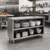 Thumbnail image #2 for Spec-Master Open Front Plate Cabinet with 14/304 Stainless Steel Top, 72 x 18 Inches