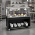 Thumbnail image #2 for Vollrath 2-Series Affordable Portable 60-Inch Solid Top Utility Station with Buffet Breath Guard and Open Storage Base