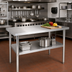 Thumbnail image #2 for 60-Inch x 30-Inch x 36-Inch Heavy-Duty 16-Gauge 430 Stainless Steel Work Table with Undershelf