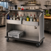 Thumbnail image #3 for Advance Tabco AMS-5B 62 1/4-Inch Portable Bar with Stainless Steel Bartender Side and Ice Bin