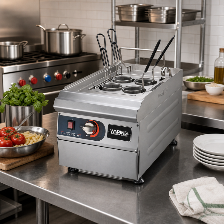 Product image #2 for Waring WPC100 Electric Countertop Pasta Cooker/Rethermalizer, 13.1 Qt. Single Tank