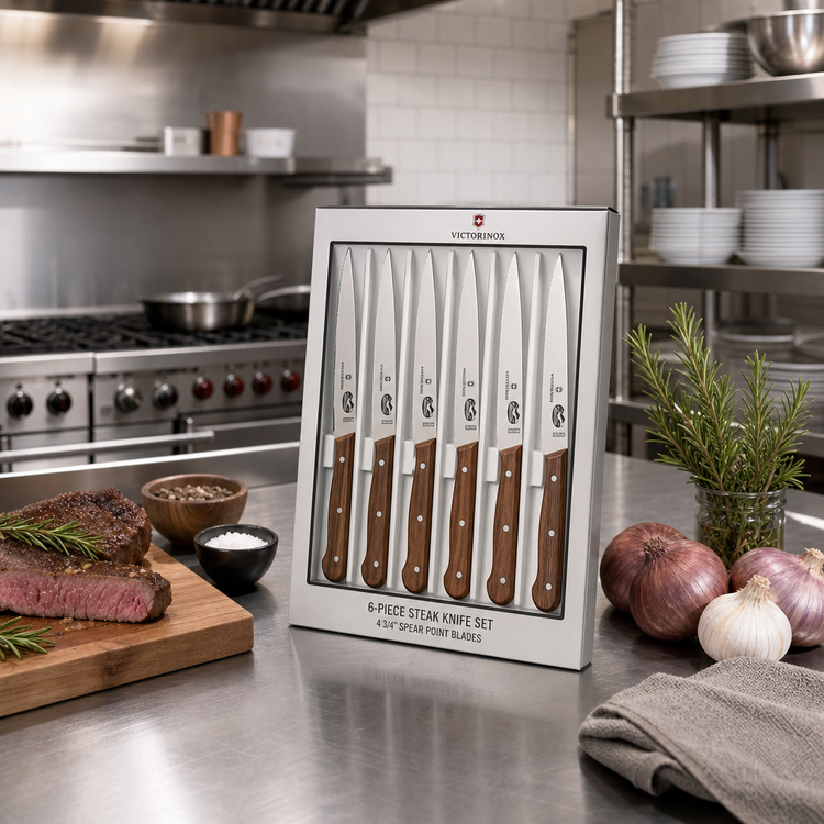 Product image #2 for Victorinox 6-Piece Steak Knife Set with 4-3/4-Inch Spear Point Blades and Wood Handles