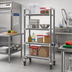 Thumbnail image #2 for Cambro Camshelving Elements XTRA 4-Tier High-Density Vented Mobile Starter Unit, 18 x 42 x 78-1/4 Inches, Speckled Gray