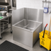 Thumbnail image #2 for John Boos MSWC2424-27L Rear & Left Mop Sink Wall Guard Wainscoting for 24 x 24 Mop Sink Bowls, 18 Gauge Stainless Steel