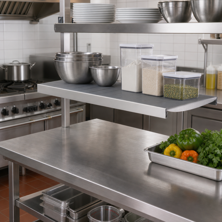 Product image #2 for Fermostock 42 Inch x 22 Inch Horizontal Solid Polymer Shelf