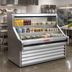 Thumbnail image #2 for Howard-McCray Ovation Series 75-Inch Remote Open-Air Merchandiser, Straight Plexi, Stainless Steel, LED Lighting