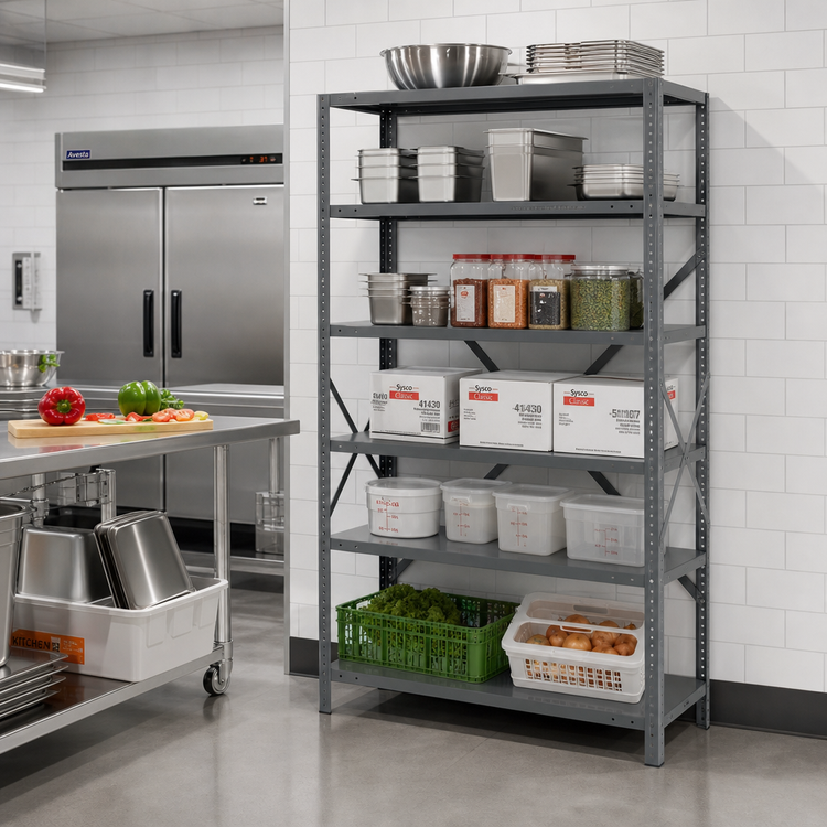 Product image #2 for IRONMAN Stationary 8-Shelf Open Steel Shelving Unit, 18 x 36 x 75 Inches