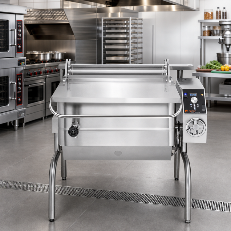 Product image #2 for Groen 40-Gallon Gas Braising Pan with Manual Tilt, 10-Inch Deep Pan and Digital Controls