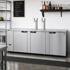 Thumbnail image #2 for Hoshizaki DD95-S Three-Section Direct Draw Draft Beer Cooler, 95-1/2-Inch, 2 Towers, 4 Faucets, 5 Half-Keg Capacity, Stainless Steel