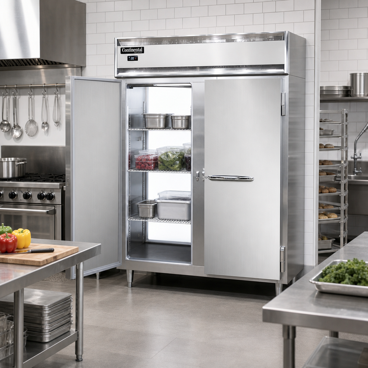 Product image #2 for Continental Refrigerator Designer Line D2FENSAPT 2-Section Wide Pass-Thru Freezer with Solid Doors