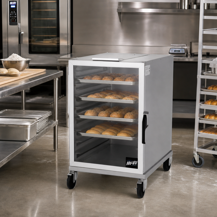Product image #2 for NU-VU Half-Height Enclosed Bread Cabinet with Clear Lexan Lift-Off Door, 9 Pan Capacity