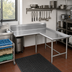Thumbnail image #2 for John Boos Pro-Bowl L-Shaped Island Clean Dishtable, 16-Gauge Stainless Steel, 60