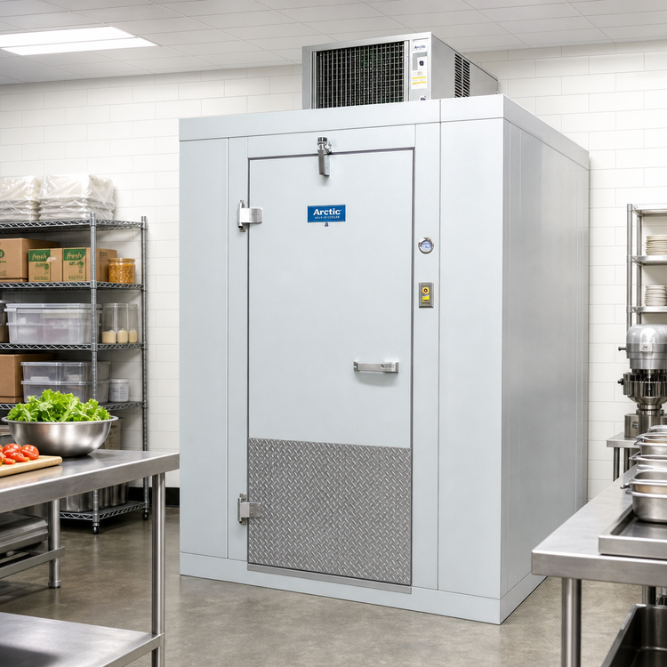 Product image #2 for Arctic Industries Indoor Walk-In Cooler with Floor and Top-Mounted Self-Contained Refrigeration