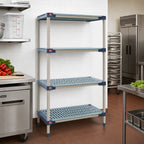 Thumbnail image #2 for Metro MetroMax 4 MF-242474G-A-4 Add-On All-Polymer Shelving Unit, 4 Open-Grid Shelves, 24"W x 24"D x 74"H