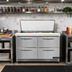 Thumbnail image #2 for Continental Refrigerator D48N18M-FB-D Designer Line Mighty Top Sandwich Unit with 4 Drawers