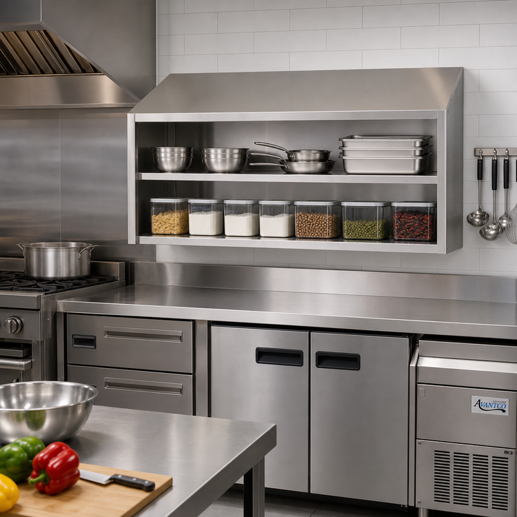 Product image #2 for Eagle Group WCO-84 84-Inch Open Front Stainless Steel Wall Cabinet