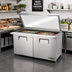 Thumbnail image #2 for True 60-Inch Mega-Top 2-Door Sandwich/Salad Prep Table with Flat Glass Lid