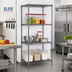 Thumbnail image #2 for Valu-Master 4-Tier Add-On Wire Shelving Unit, 24 x 24 x 74 Inches, Pewter Gray Epoxy